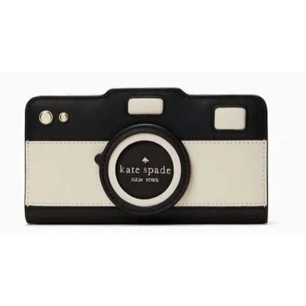 NWT Kate Spade Oh Snap Camera Large Slim bifold Wallet Kurt Geiger London - Picture 1 of 9
